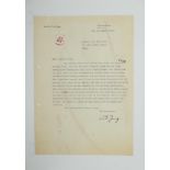 CARL GUSTAV JUNG (1875-1961) Typed letter signed, in German, from Carl Gustav Jung to his former