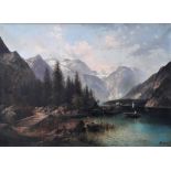 GILBERT/ KARL KAUFMANN (1843-1905) The lake Königssee signed ‘Gilbert’ (lower right) oil on canvas