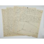 ALEXANDRE DUMAS, father (1802-1870) Fragment of autograph manuscript, in French, with original