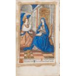 FRAGMENTED BOOK OF HOURS WITH ANNUNCIATION