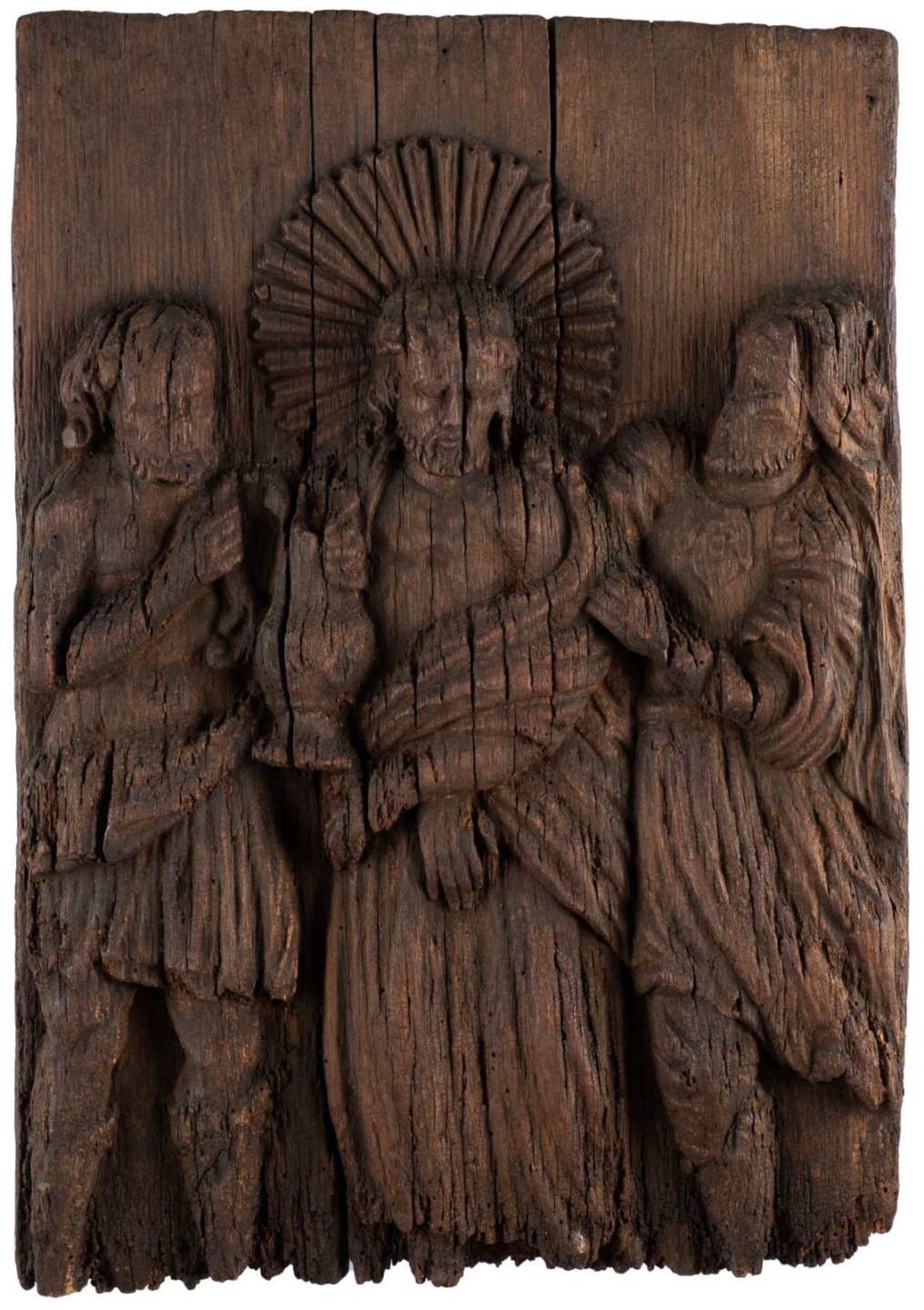 GROSSE RELIEFTAFEL 'ECCE HOMO' Wohl niederländisch, um 1450/ 1480 E