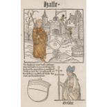 SEVEN GRAPHICS WITH THE PROSPECT OF HALLE (SAXONY)