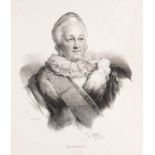 HENRI GREVEDON 1776 Paris - 1860 ebenda (nach) Portrait von Katharina II. besch., stockfleckig.