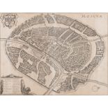 UNBEKANNTER GRAVEUR Tätig im 18./ 19. Jh. Stadtplan von Moskau (nach Gerard Hessel von 1613)