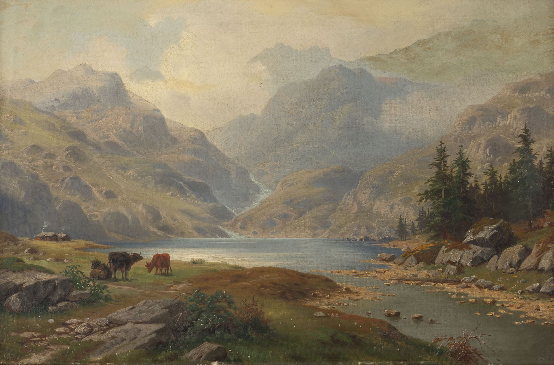 CARL LUDWIG SCHMITZ (ATTR.), KÜHE AM ALPSEE