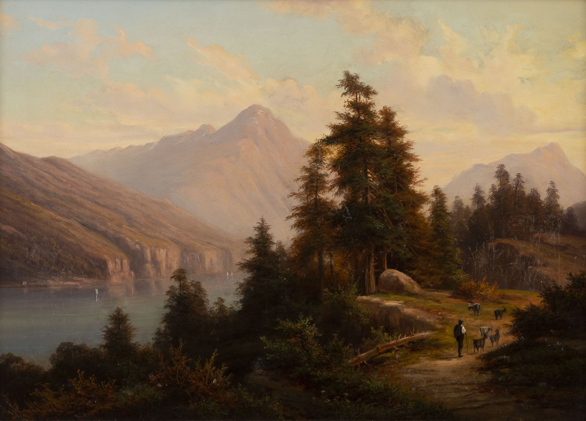 CARL FRIEDRICH HÄBLER, ROMANTISCHE GEBIRGSLANDSCHAFT - Bild 2 aus 3