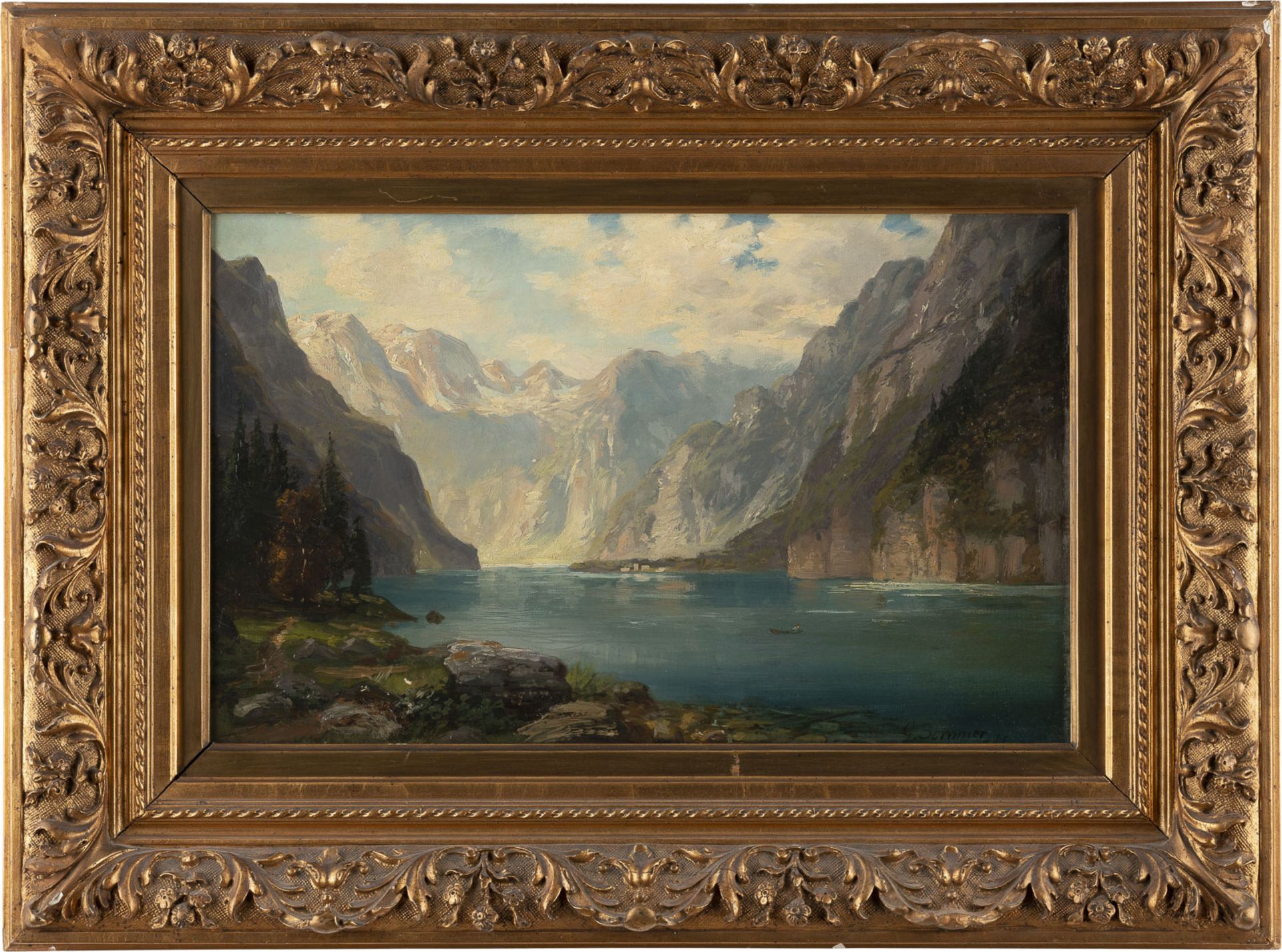 GEORG SOMMER, BLICK AUF DEN KÖNIGSSEE - Bild 3 aus 3