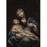 ITALIENISCHE SCHULE (ELISABETTA SIRANI UMKREIS), MADONNA MIT DEM SCHLAFENDEN CHRISTUSKIND