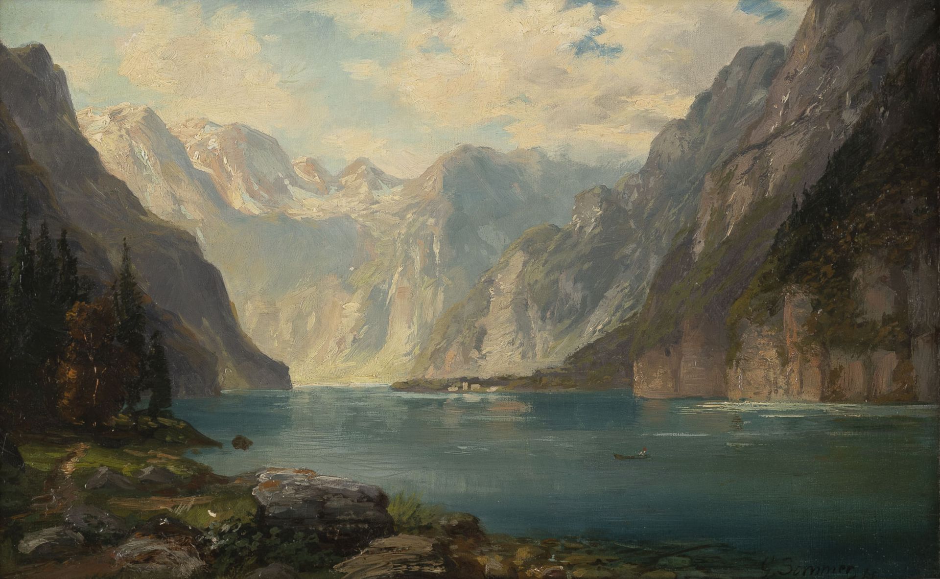 GEORG SOMMER, BLICK AUF DEN KÖNIGSSEE - Bild 2 aus 3