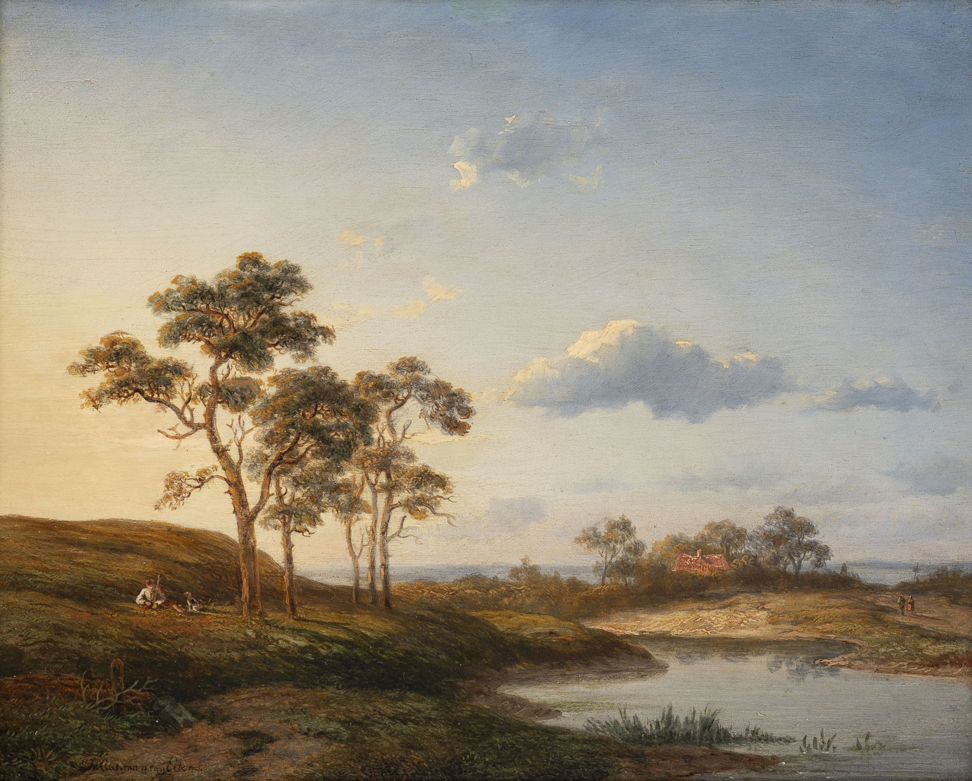 HENDRIK KRUSEMAN VAN ELTEN, SOMMERLICHE FLUSSLANDSCHAFT