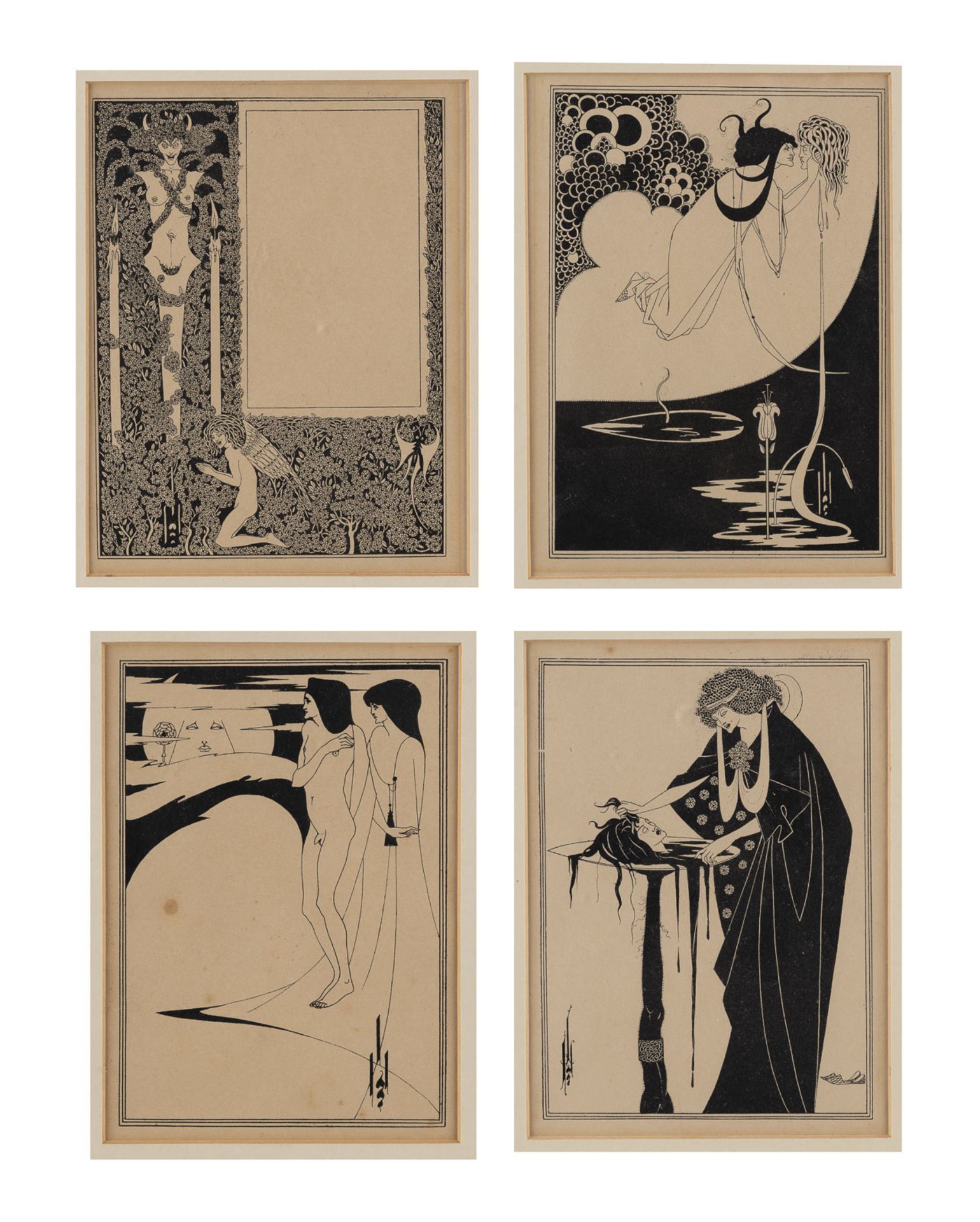 AUBREY VINCENT BEARDSLEY 1872 Brighton - 1898 Menton (4 Stck.)