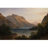 AUGUST FRIEDRICH KESSLER, BERGSEE BEI SONNENAUFGANG