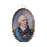 SEHR FEINE PORTRÄT-MINIATUR: LUDWIG XVIII., KÖNIG VON FRANKREICH UND NAVARRA (1755-1824) Bitte beach