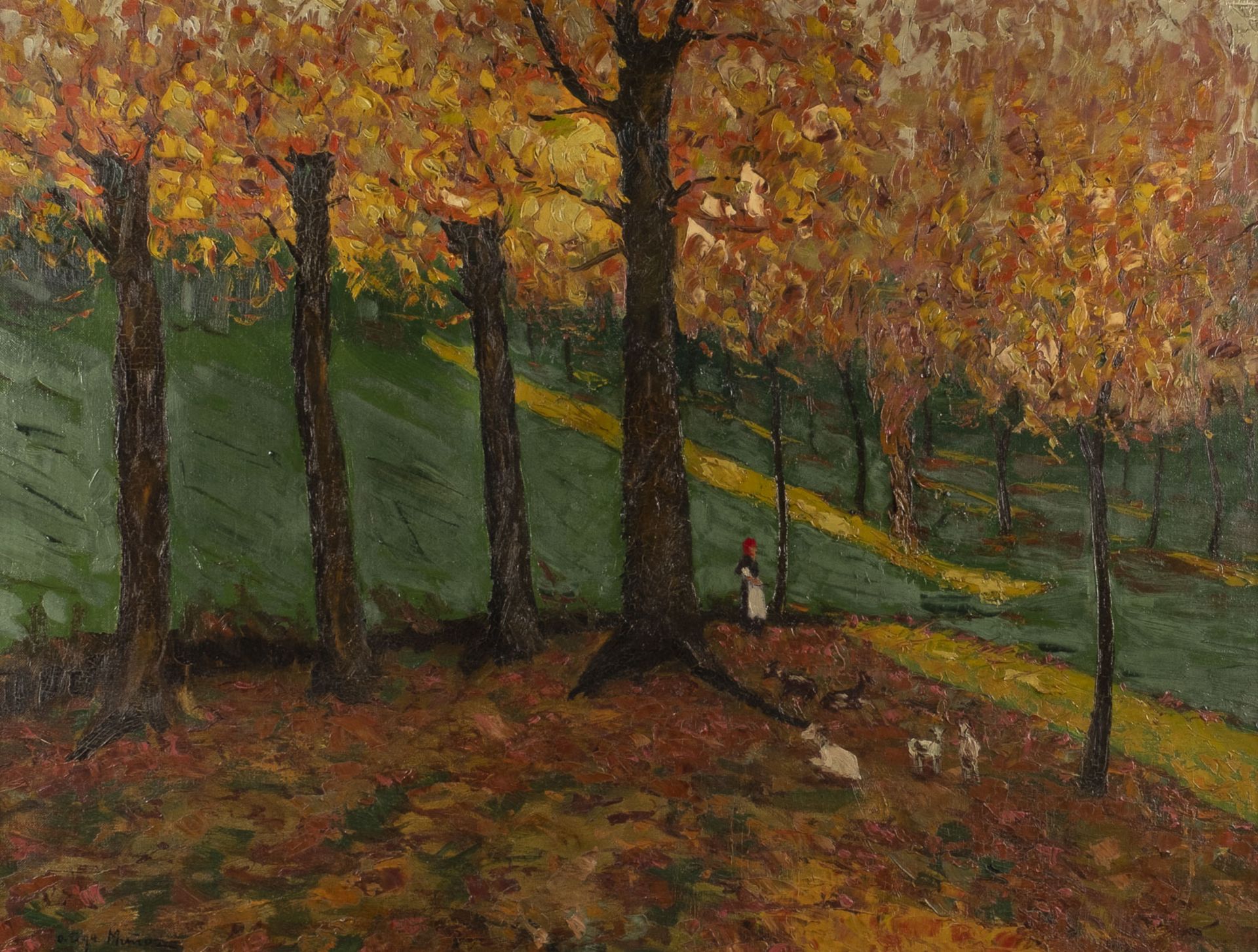 'EL BOSQUE DE VERSAILLES CON FIGURA Y ANIMALES' (CA. 1929)