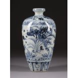 A BLUE-AND-WHITE MEI VASE