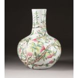 A FAMILLE ROSE 'NINE PEACHES' VASE