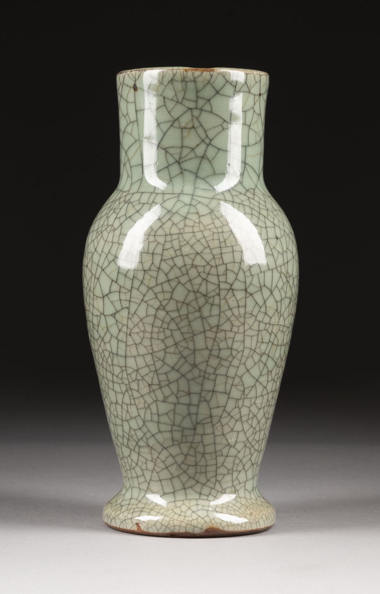 A CRACKLE-GLAZED VASE