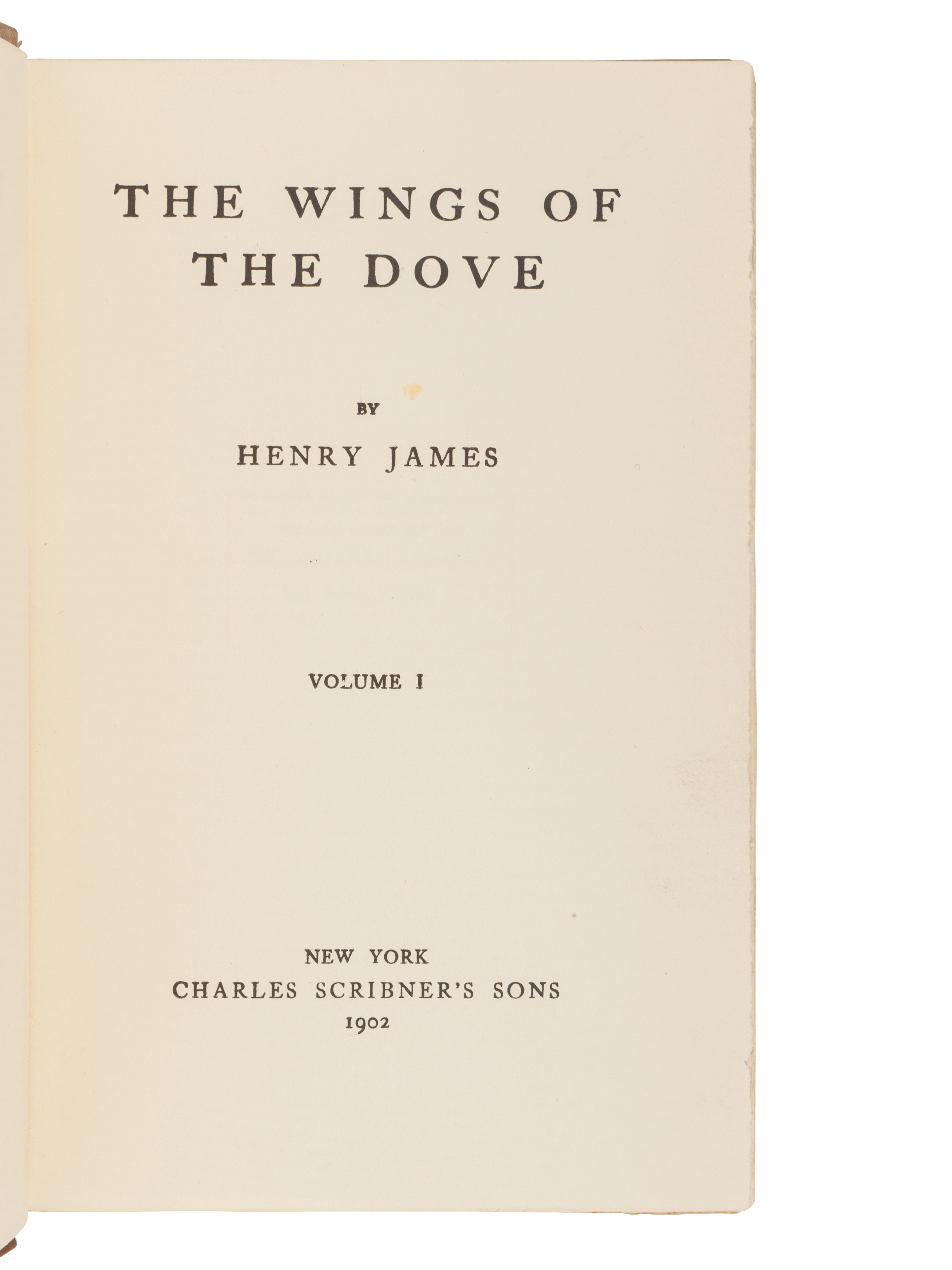 JAMES, Henry (1843-1916). The Wings of the Dove. New York: Charles Scribner's Sons, 1902. - Image 3 of 3
