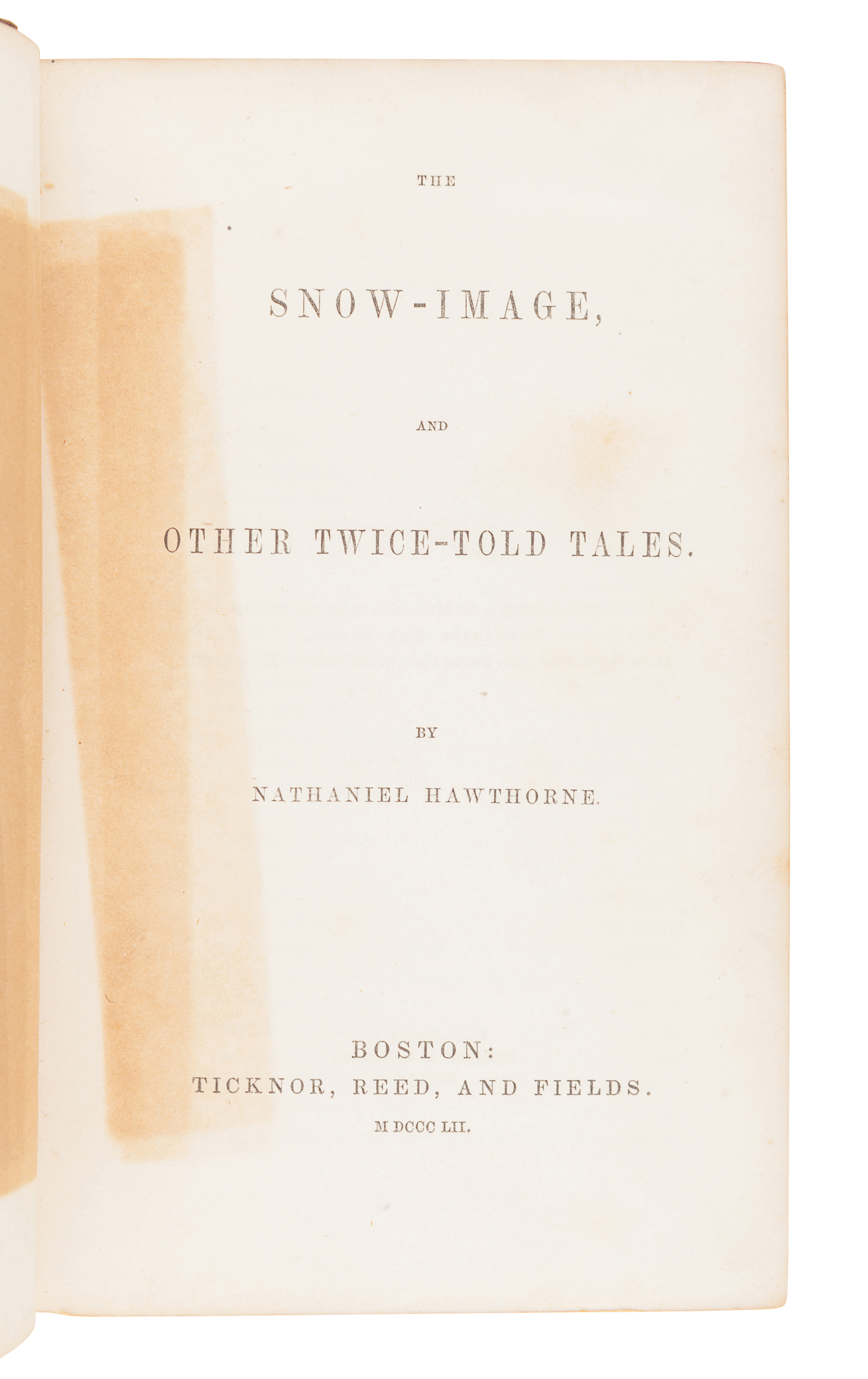 HAWTHORNE, Nathaniel (1804-1864). The Blithedale Romance. Boston: Ticknor, Reed and Fields, 1852. - Image 4 of 4