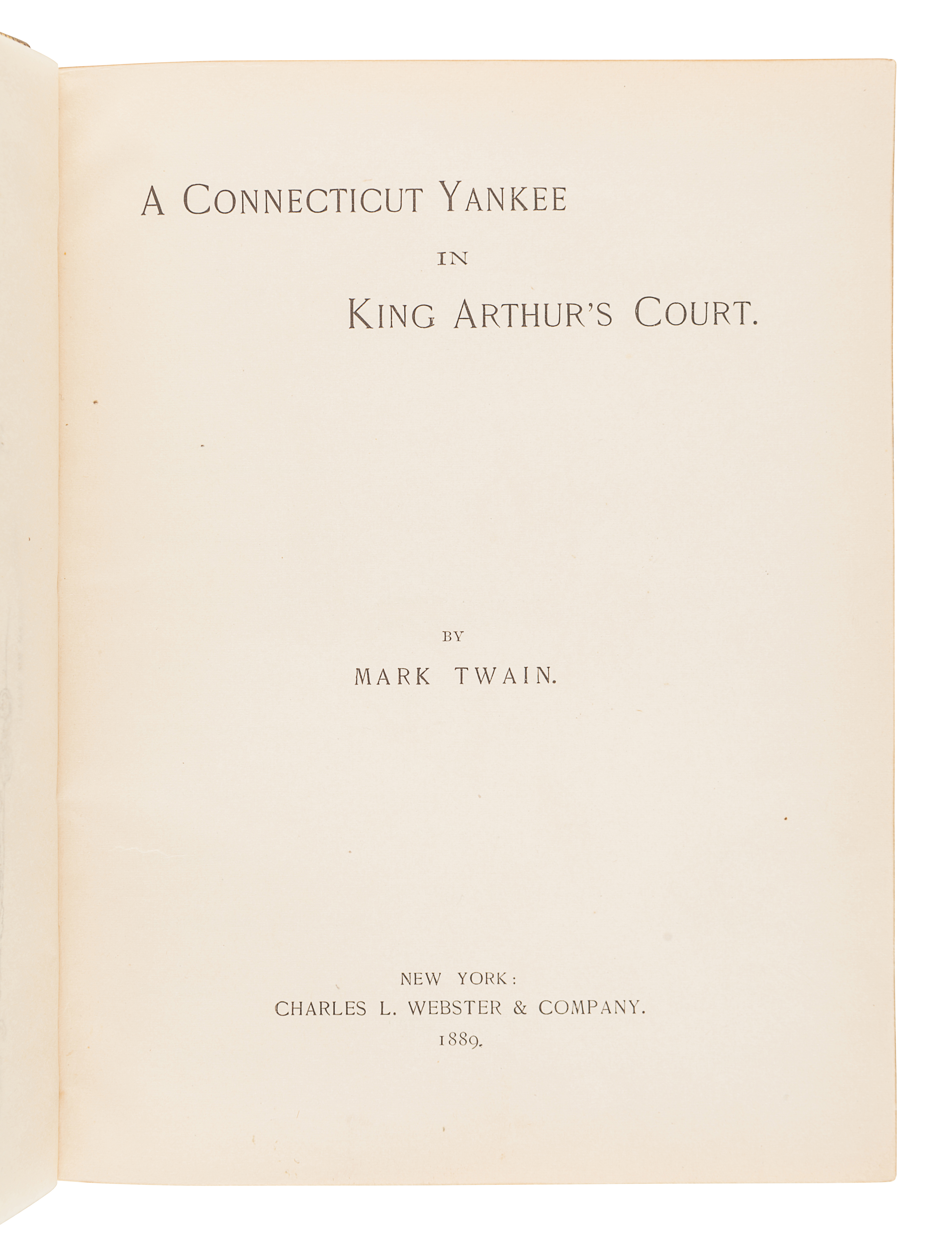 CLEMENS, Samuel ("Mark Twain") (1835-1910).  A Connecticut Yankee in King Arthur's Court. New York: - Image 2 of 2