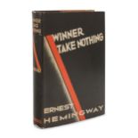 HEMINGWAY, Ernest (1899-1961). Winner Take Nothing. New York: Charles Scribner's Sons, 1933.