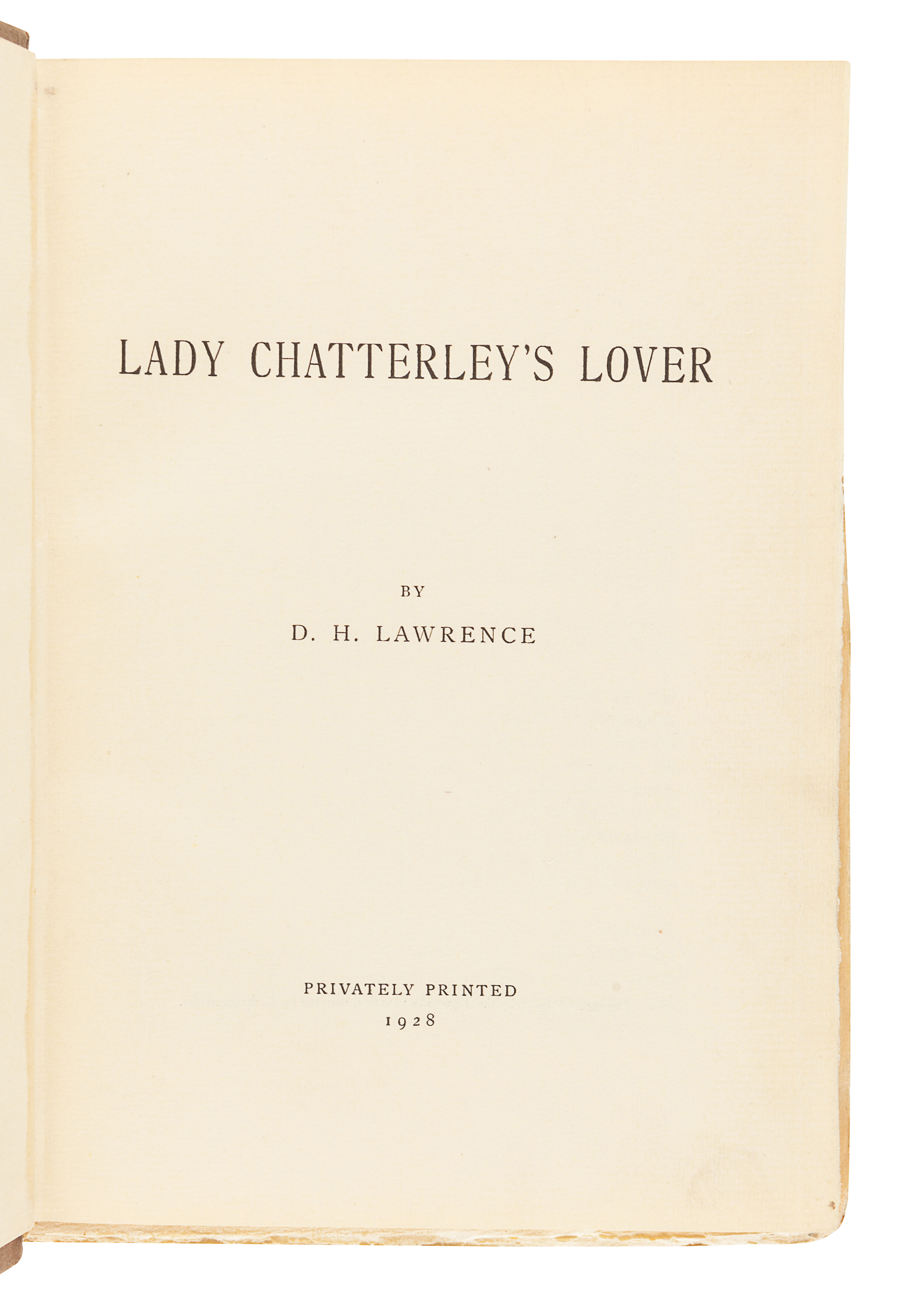 LAWRENCE, David Herbert (1885-1930). Lady Chatterley's Lover. Florence: Privately Printed, 1928. - Image 2 of 3