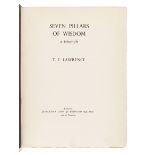 LAWRENCE, Thomas Edward (1888-1935). Seven Pillars of Wisdom. London: Jonathan Cape, 1935.
