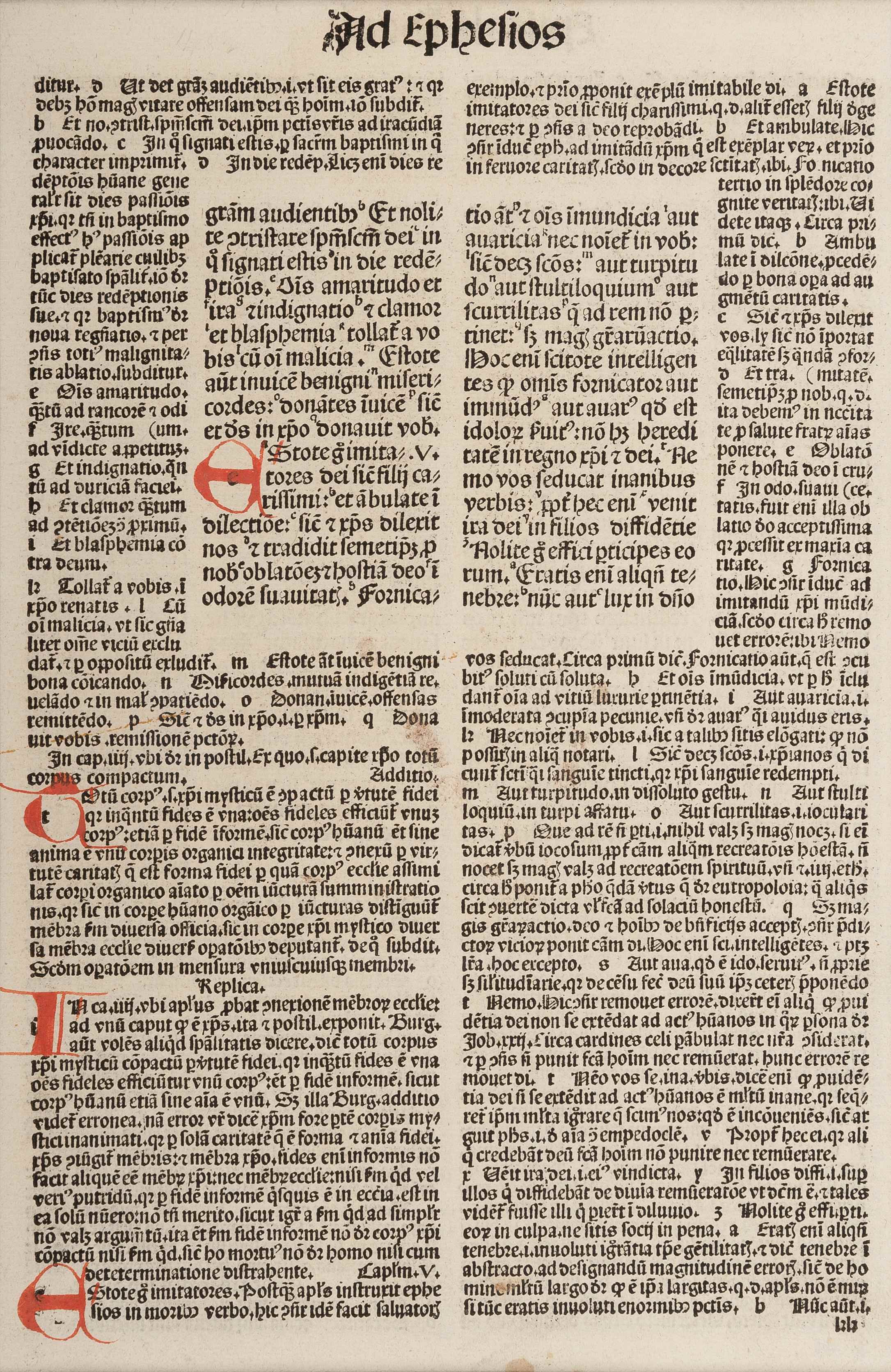 [BIBLE LEAVES - LATIN]. A group of 5 Bible leaves in Latin, comprising: - Image 9 of 10