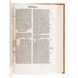 [BIBLE, in Latin]. Biblia. [Basel: Johann Amerbach or Freiburg: Kilian Fischer], 1491.