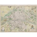 [PARIS] -- DE LISLE, Guillaume (1675-1726). Le Plan de Paris, ses Faubourgs et ses Environs|Platte G