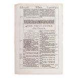 [BIBLE LEAVES - ENGLISH - 16TH AND 17TH CENTURIES]. A group of 8 Bible leaves in English, comprising