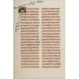 [MANUSCRIPT LEAF -- BIBLE]. One leaf on vellum, in Latin. England?, ca. 1250.