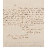 GODWIN, William (1756-1836). Autograph Letter Signed ("William Godwin"), to an unnamed recipient. Sk