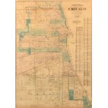 [CHICAGO] --Park & Guide Map of Chicago. Chicago: Jas. Van Vechten, 1873.