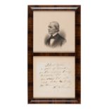 EMERSON, Ralph Waldo (1803-1882). Autograph note signed ("R. W. Emerson") to an unnamed recipient,