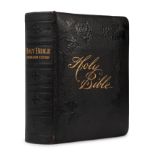 [BIBLES - 19th CENTURY]. A group of 5 Bibles, comprising: