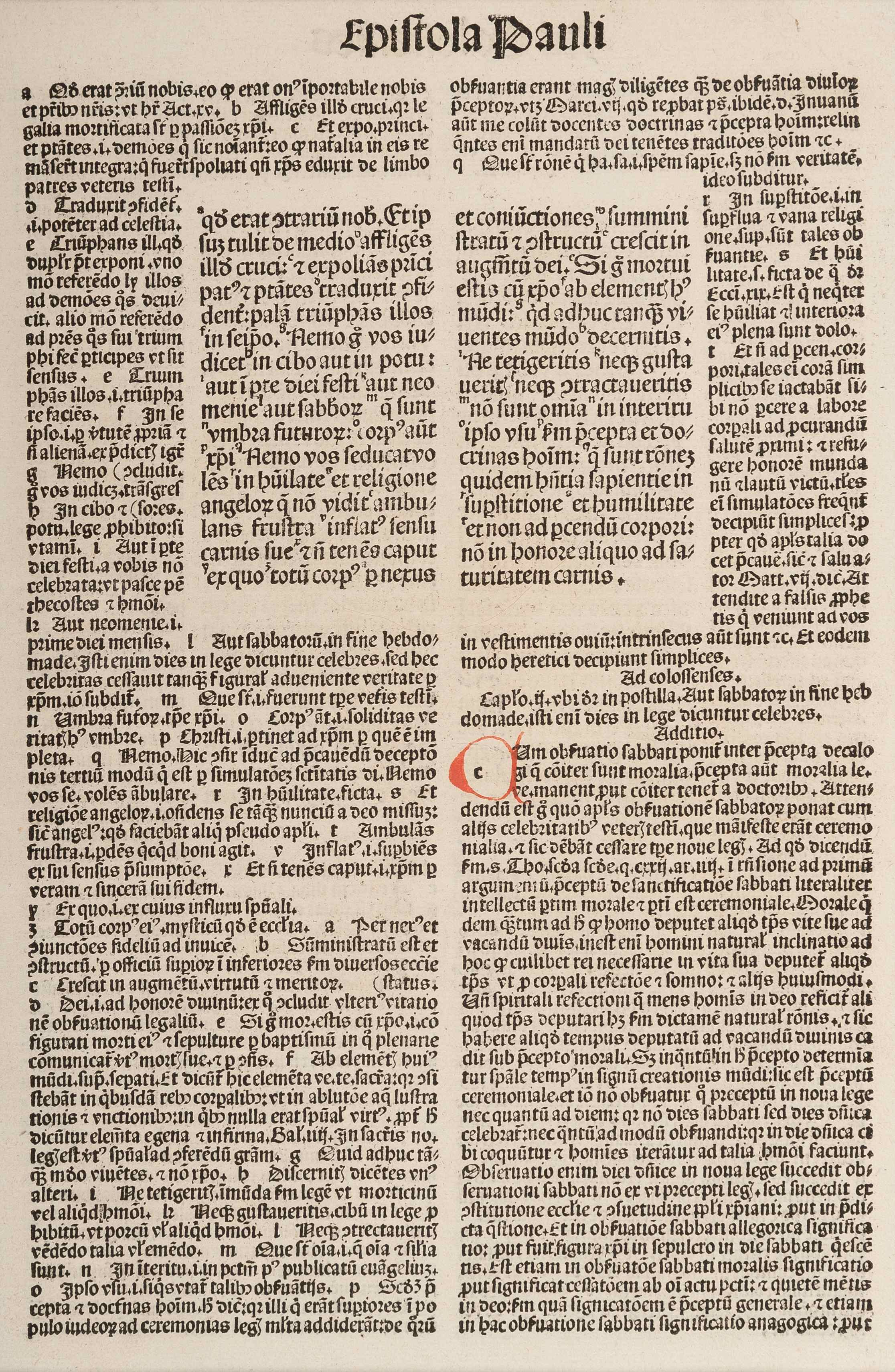 [BIBLE LEAVES - LATIN]. A group of 5 Bible leaves in Latin, comprising: - Image 7 of 10