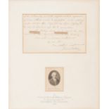 HASTINGS, Warren (1732-1818). Autograph letter signed ("Warren Hastings"), to an unnamed recipient.