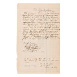 [TEXAS - CRIME]. Manuscript document, signed by the jurors and certified by Justice of the Peace W.