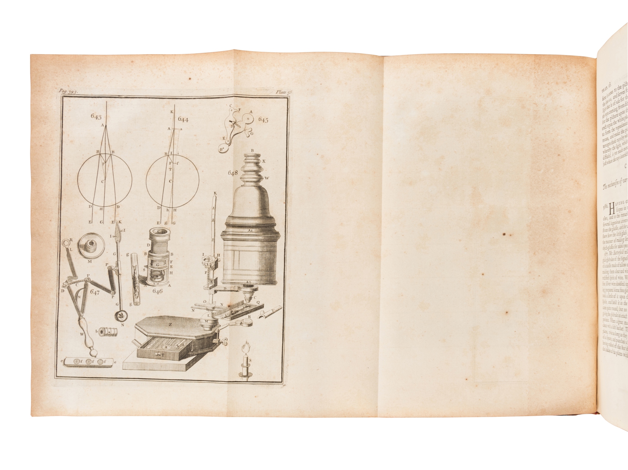 SMITH, Robert (1689-1768). A Compleat System of Opticks, in Four Books. Cambridge: for the Author, 1 - Image 2 of 3