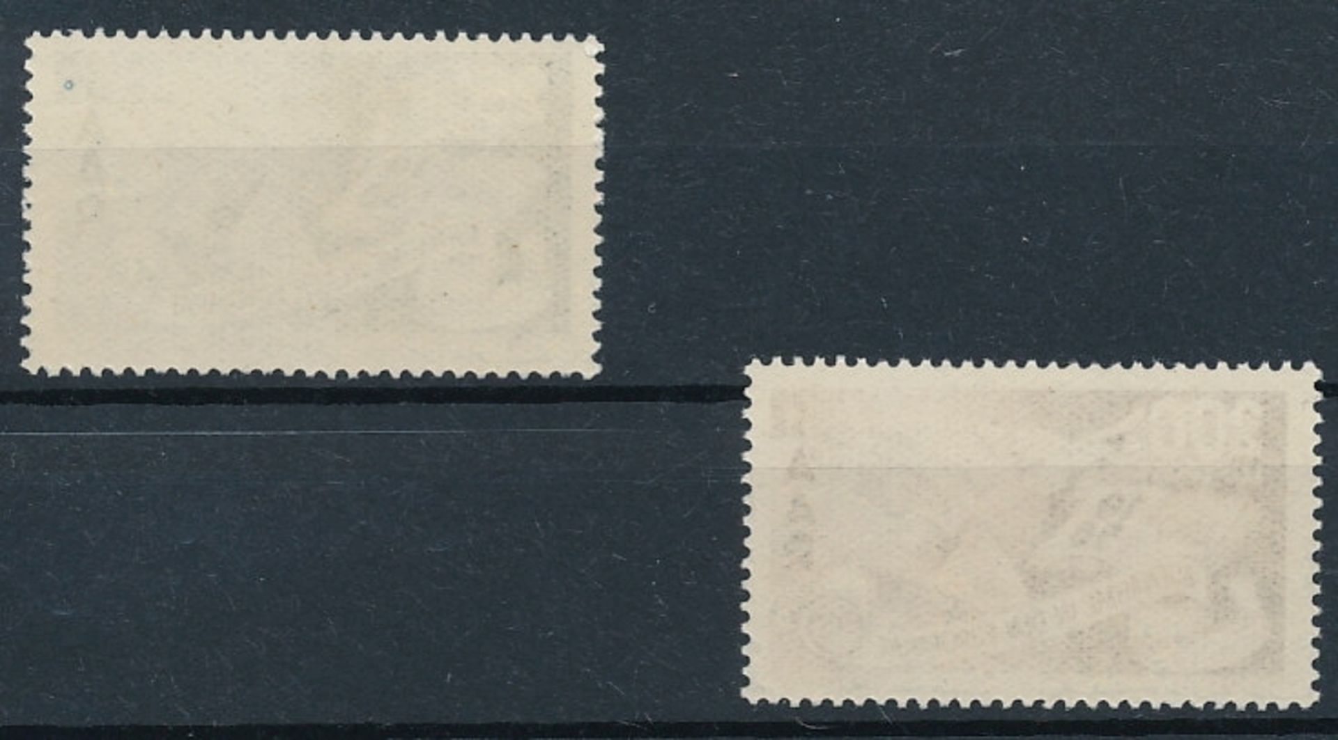 2 Briefmarken "Aufnahme des Saarlandes in den Europarat und Flugpostmarke", Saar, postfrisch, - Image 2 of 2