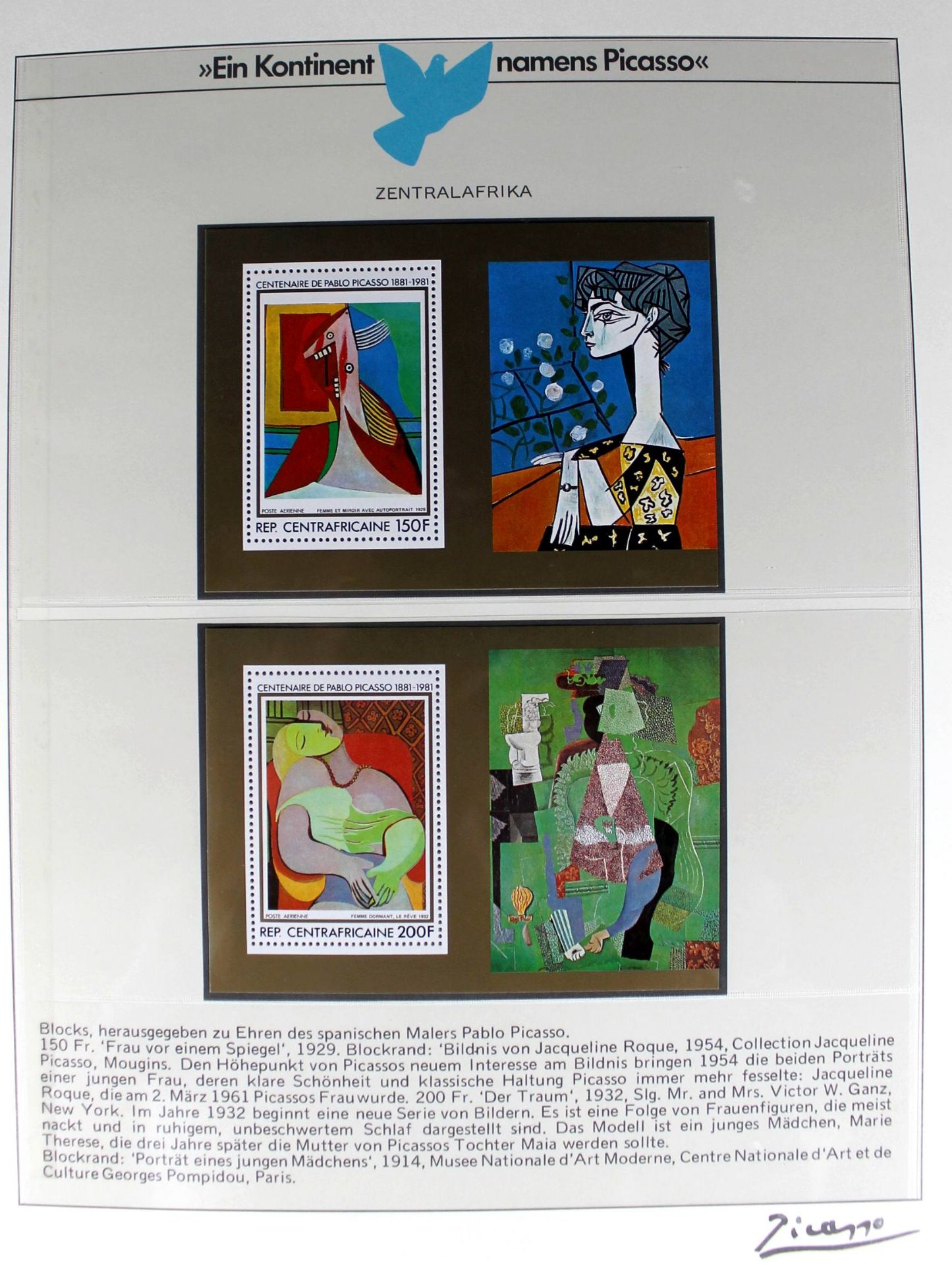 1 Sammlung (2 Alben) „Ein Kontinent Namens Picasso“, sehr hoher Einstandspreis - Image 4 of 5