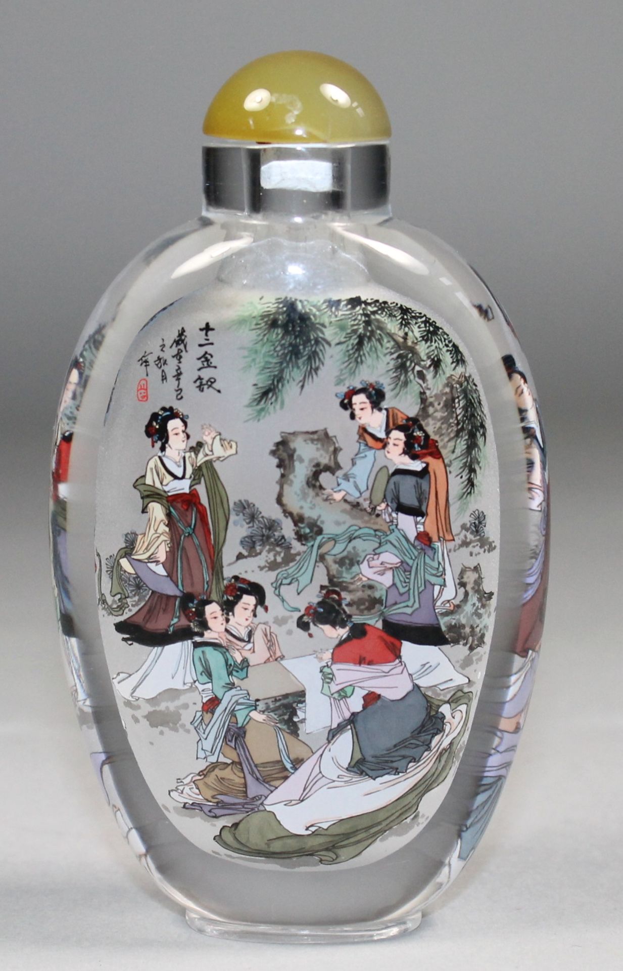 1 große Snuffbottle Glas, China, H ca. 13cm - Image 2 of 2