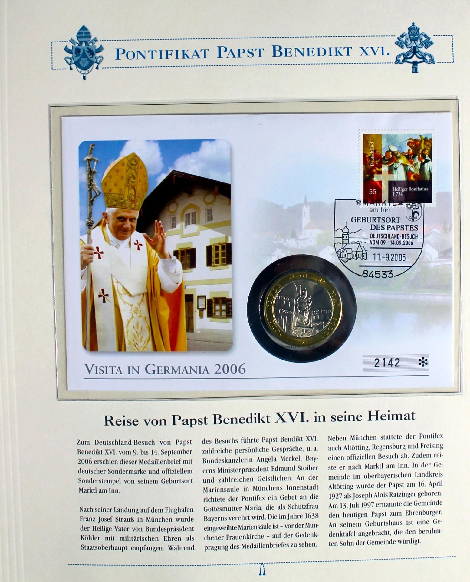 10 Alben "Papst Franziskus und Papst Benedikt XVI.", sehr hoher Einstandspreis, aus Abo - Image 2 of 6