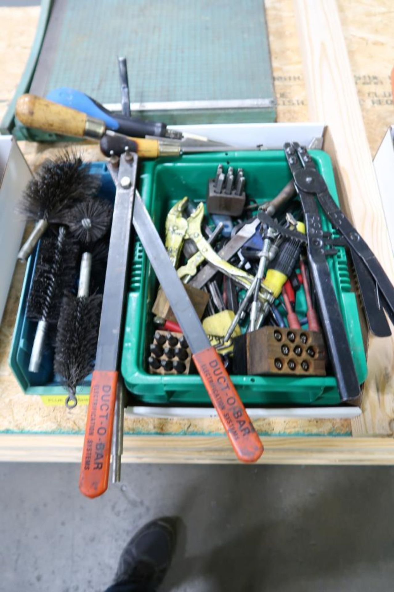 Box Lot of Drills, Electric Meter, Gas Leak Checker, Hand Tools, Number Stamps, Socket Set - Not Com - Image 4 of 6