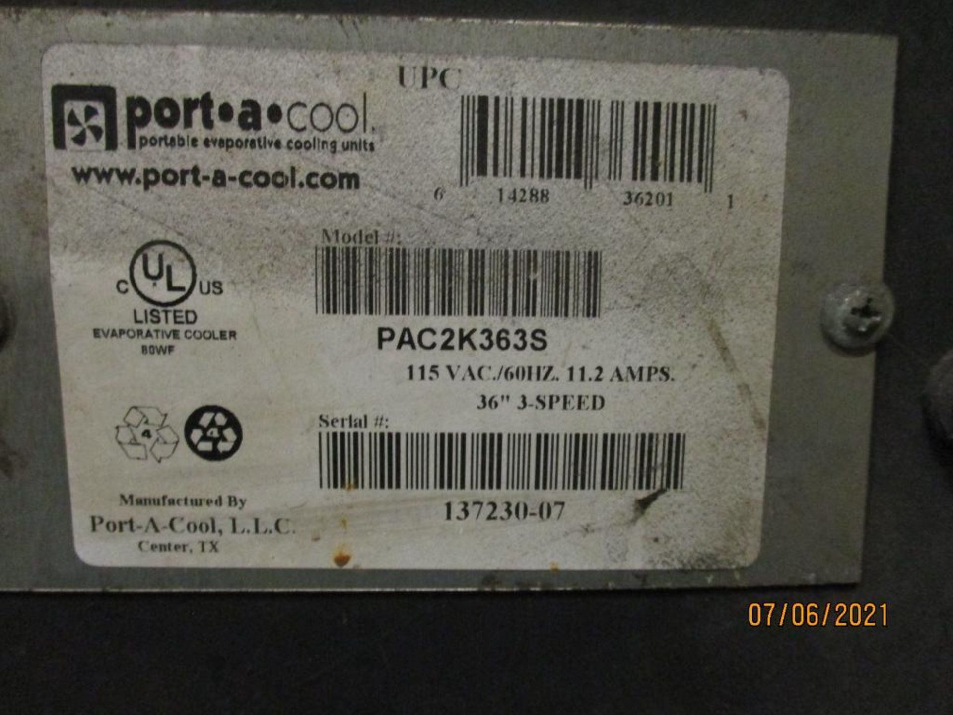 Porta-Cool PAC2K363S Cooling Unit - Image 4 of 4