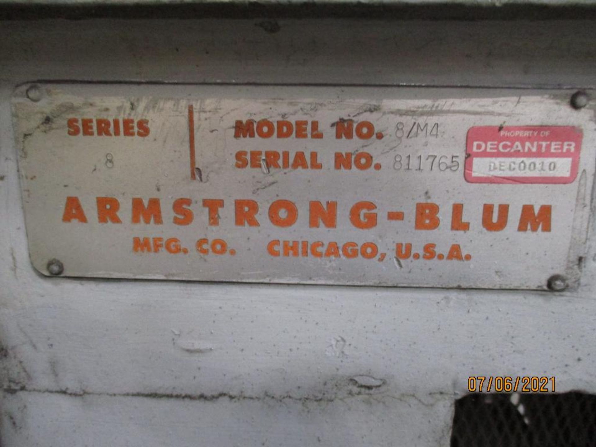 Armstrong-Blum 8/M4 Band Saw - Image 6 of 6