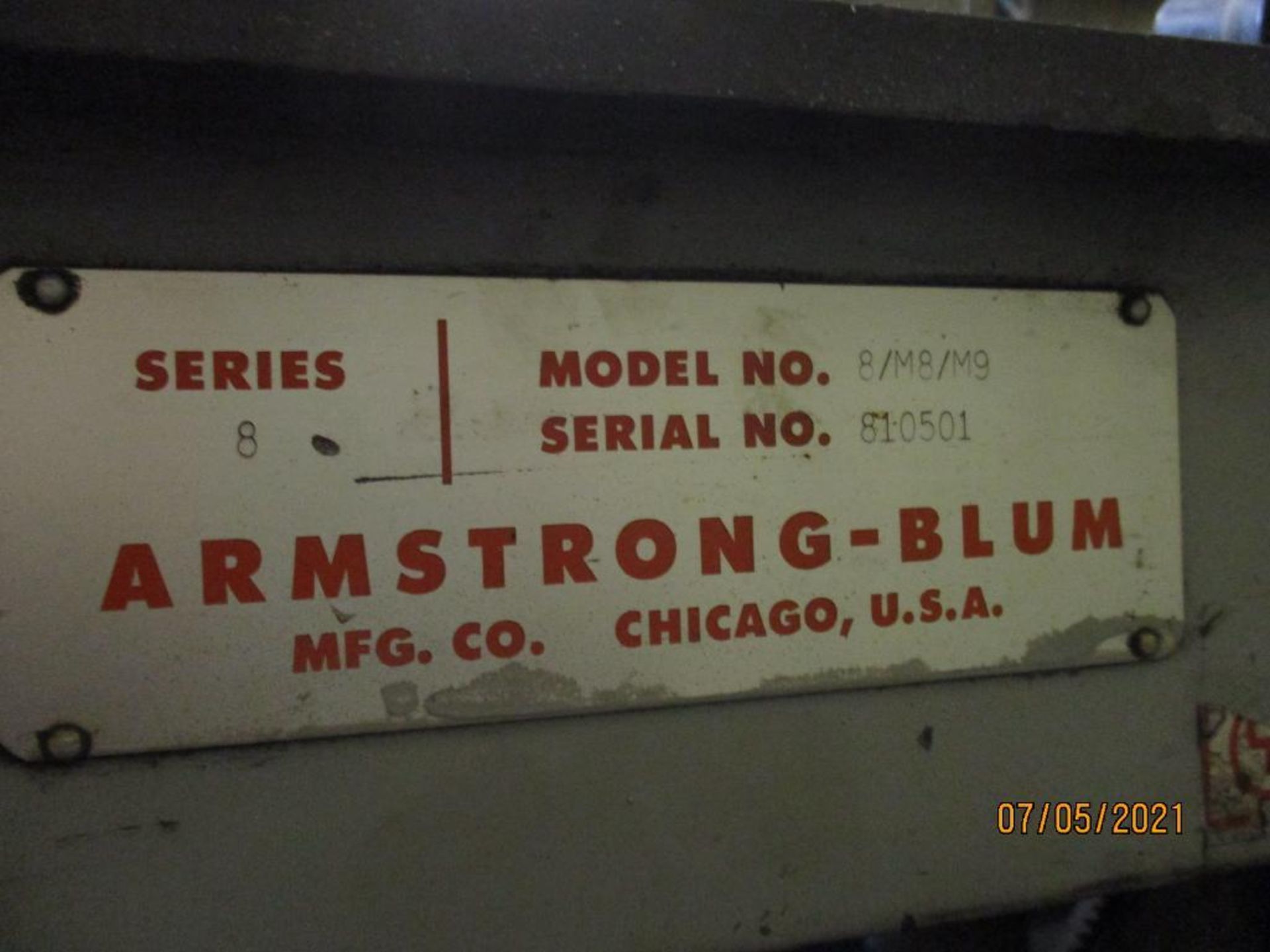 Armstrong-Blum Series 8 Band Saw - Image 7 of 7