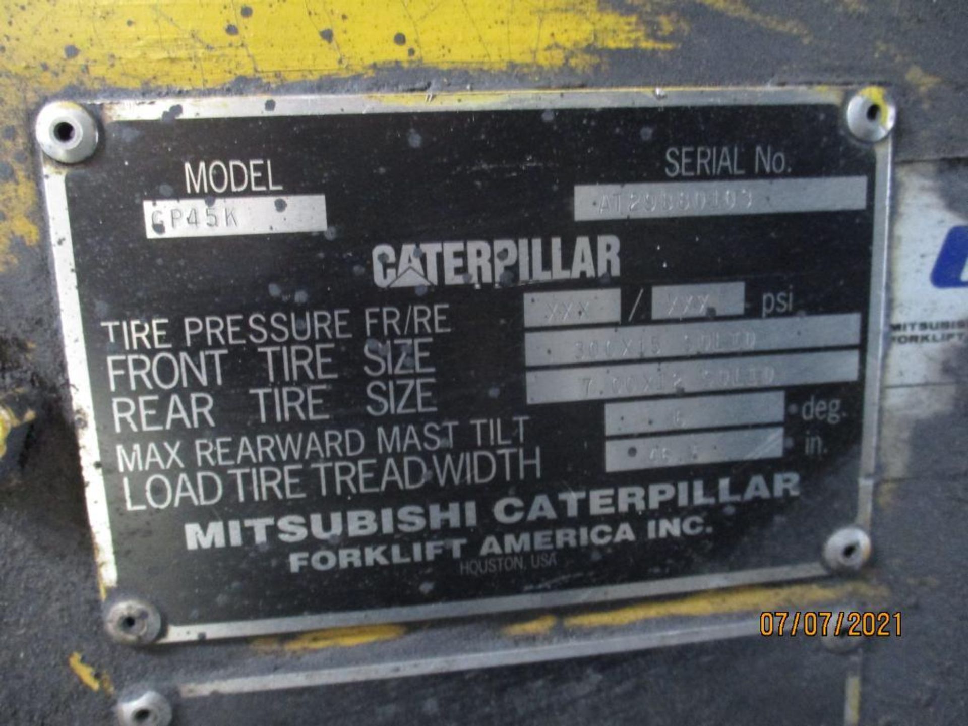 Caterpillar GP45K Forklift - Image 8 of 9