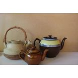 Collection Of Three Pottery Tea Pot